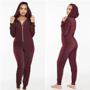 Savage‎ X Fenty Sleep & Shine Hooded Jumpsuit Size S in Red Cocoa